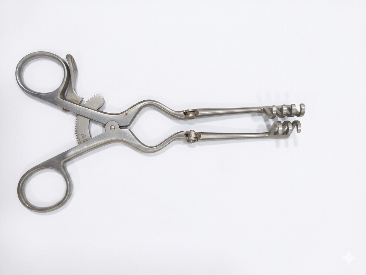 Beckman Weitlaner Retractor 5.5″ 3×4 Blunt Hinged Blade