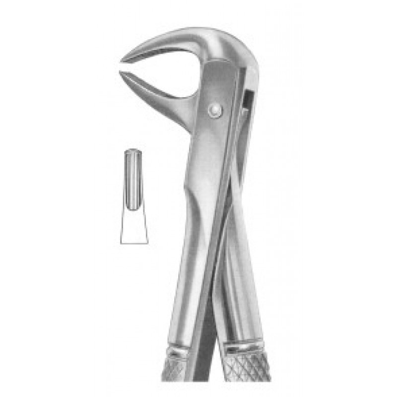 Dental extracting forceps, specifically designed for lower teeth extraction