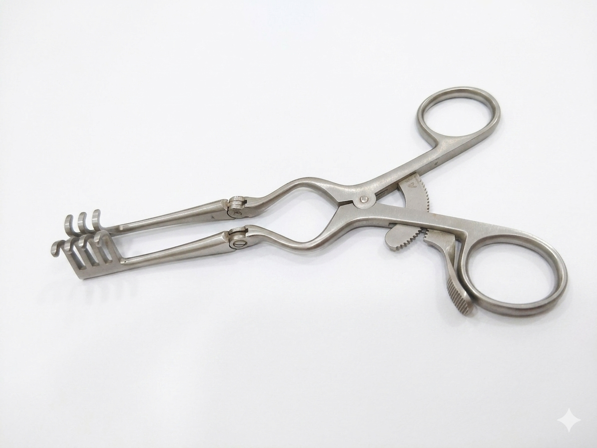 Beckman Weitlaner Retractor 5.5″ 3×4 Blunt Hinged Blade